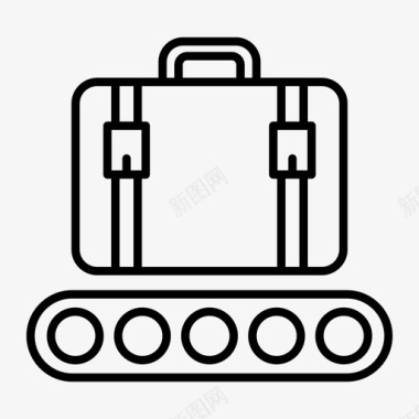 机场行李箱飞机旅游图标