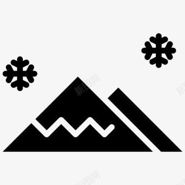 登山帽登山度假下雪图标