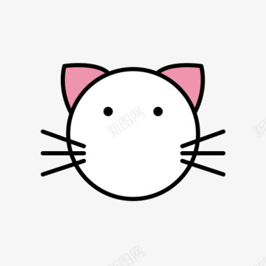圆润动物图标上色猫图标
