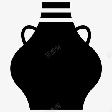 泥瓮古董花瓶陶制器皿图标