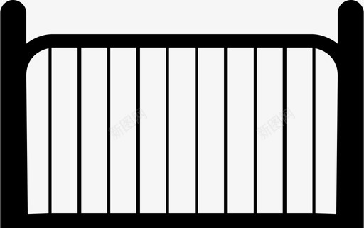 栏杆围栏欧美围栏栅栏花园图标
