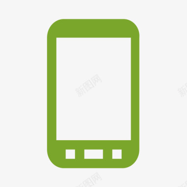 手机爱到图标绿色安卓手机图标