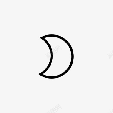 半月月亮半月夜晚图标