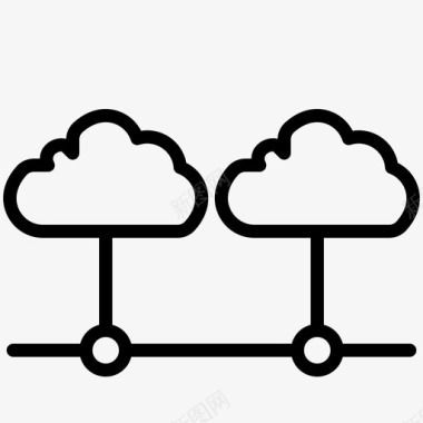 连接互联网连接云数据互联网图标