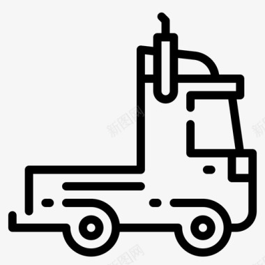 矢量拖车拖车运输工具卡车图标