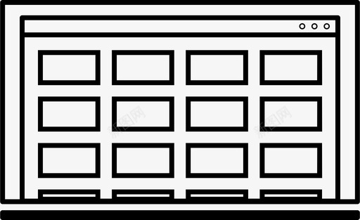 布局柱网页图形笔记本电脑图标