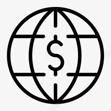 虚拟货币金融全球图标