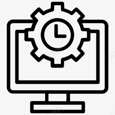 时间管理计算机项目规划图标