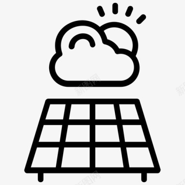 太阳能充电桩太阳能板可再生能源太阳能图标