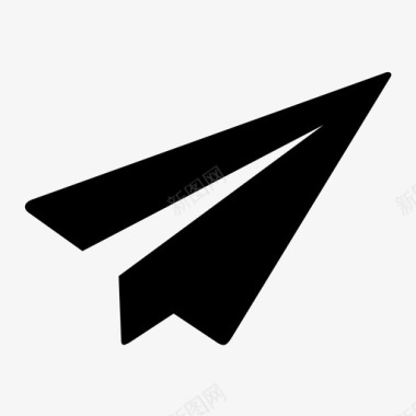 发送飞机折纸信息图标