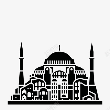 索菲亚教堂西南部伊斯兰教伊斯坦布尔图标