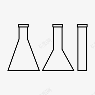 科学家试管锥形瓶实验图标