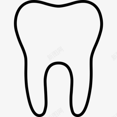 牙齿图标牙齿健康轮廓图标