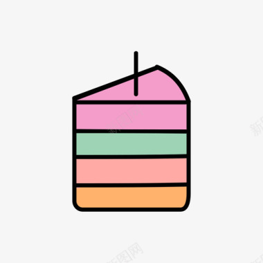 彩虹蛋糕图标