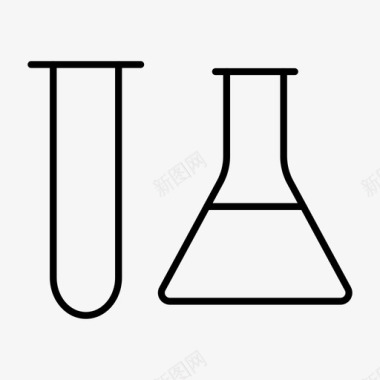 科学小实验实验烧瓶研究图标