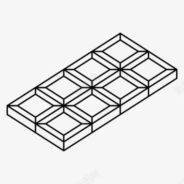 可可慕斯巧克力巧克力棒可可图标