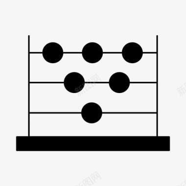 算盘珠算盘数学图标