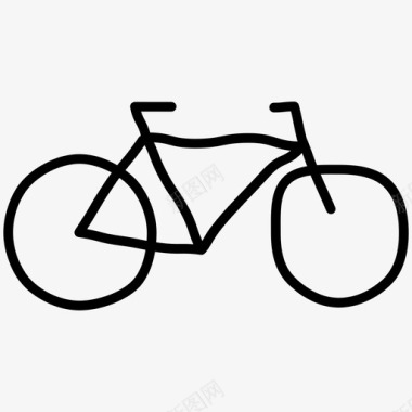 自行车手绘体育涂鸦图标