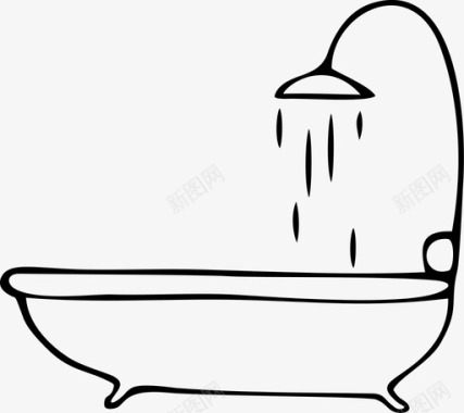 淋浴浴缸屋内图标