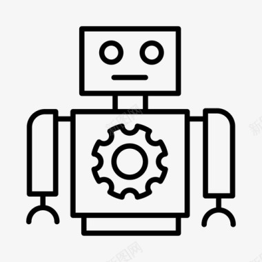 机器人人工智能信息技术图标