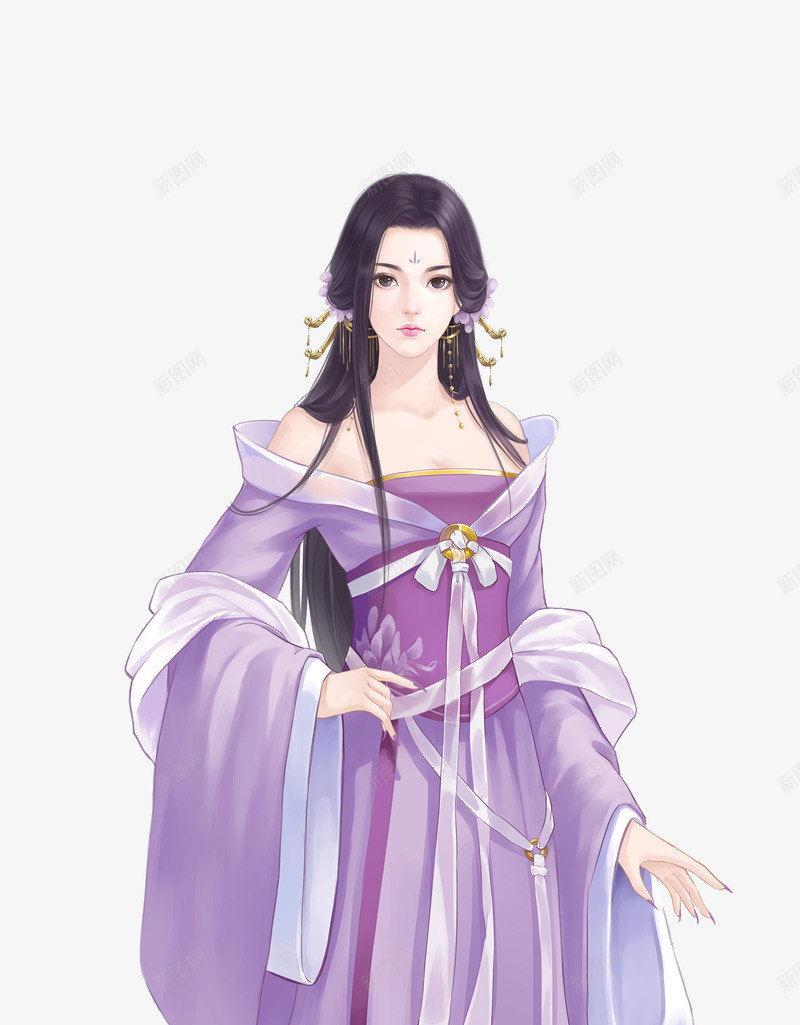 紫衣猫妖l21png免抠素材_88icon https://88icon.com 紫衣 猫妖