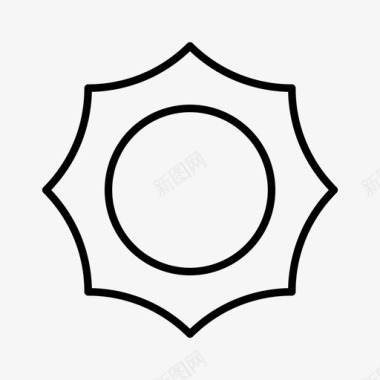 万里晴空太阳晴空星星图标