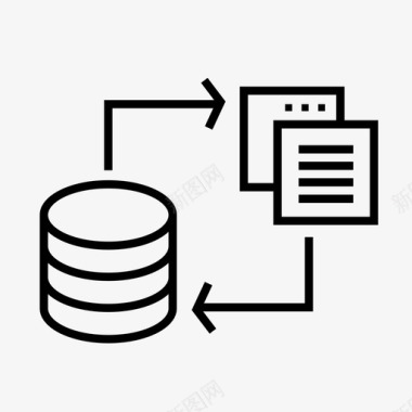 数据分析矢量图数据转换数据交换数据集成图标