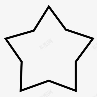 五角星线图标