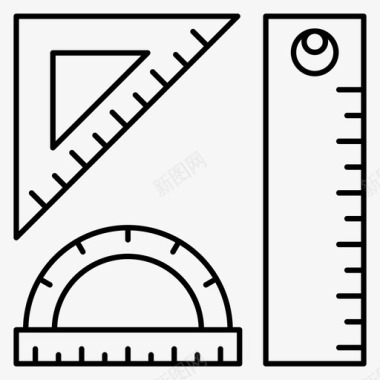 不规则几何图标几何教育测量图标