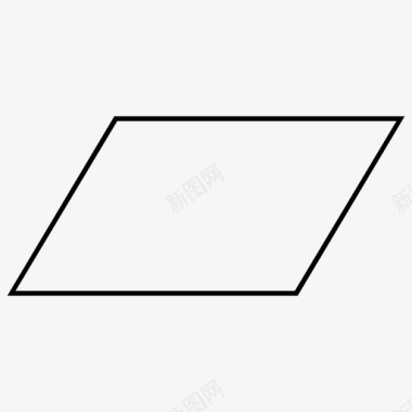 菱形创意平行四边形场平面图标