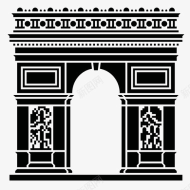 凯旋门法国巴黎图标