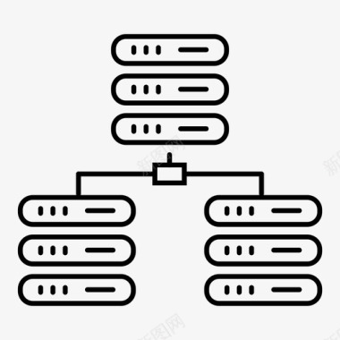 数据托管数据中心大数据数据库图标