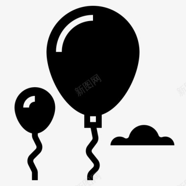 一颗气球气球生日庆祝图标