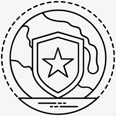 安全防护展板安全防护保护图标