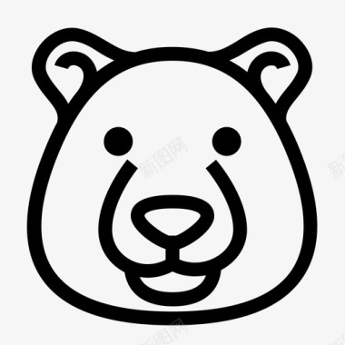 熊熊脸棕熊图标