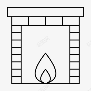 壁炉火焰素材壁炉火焰家图标