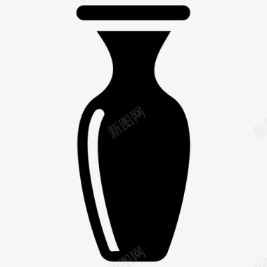 陶瓷花瓶粘土瓮陶罐图标