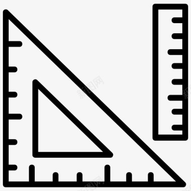 直尺厘米尺量尺图标