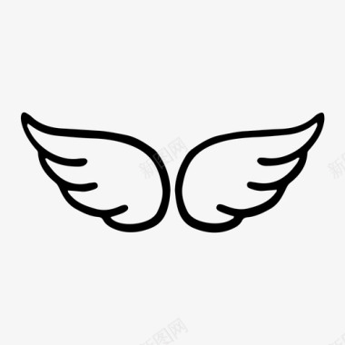 天使翅膀天使鸟图标