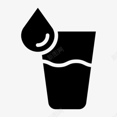 水杯子饮用水图标