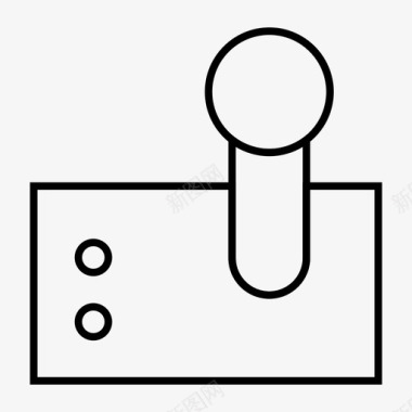 弧形手柄游戏杆控制器设备图标