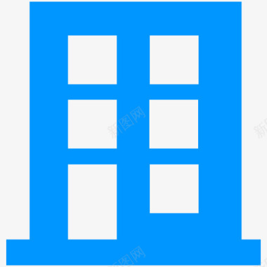 蓝色矩形icon图书馆通道蓝色图标