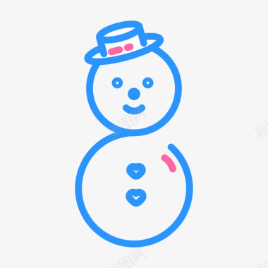 冬天的雪人雪人图标