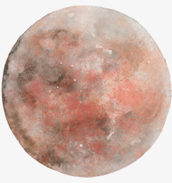 手绘水彩月球月牙月亮中秋月相变化PS设计素材