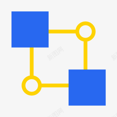 大数据多色数据连接器图标