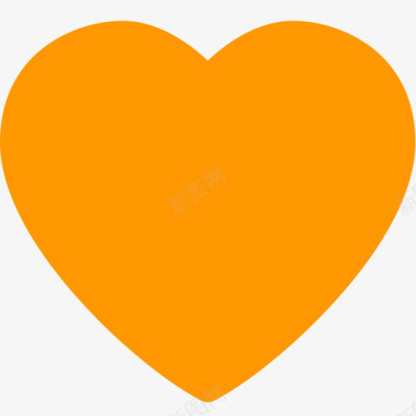 橙色PNG心橙色图标