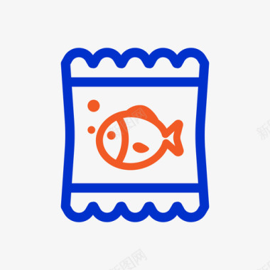多色鱼饲料图标