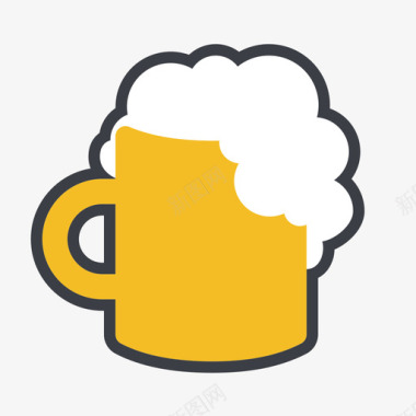 啤酒泡泡啤酒图标