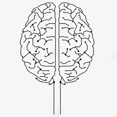 大脑脑电波脑花图标