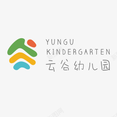 幼儿园logo彩色横版图标